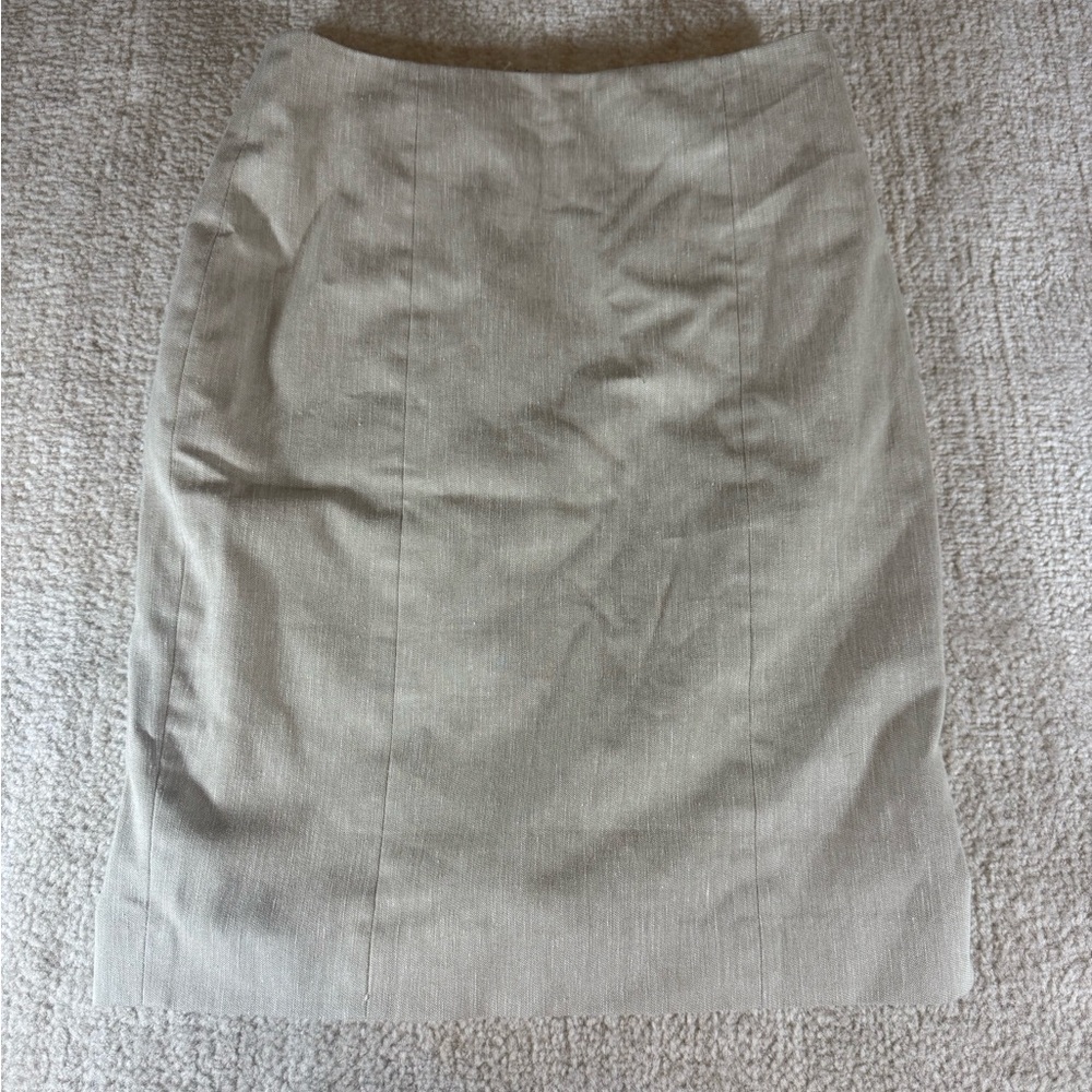 Ann Taylor Cream Pencil Skirt